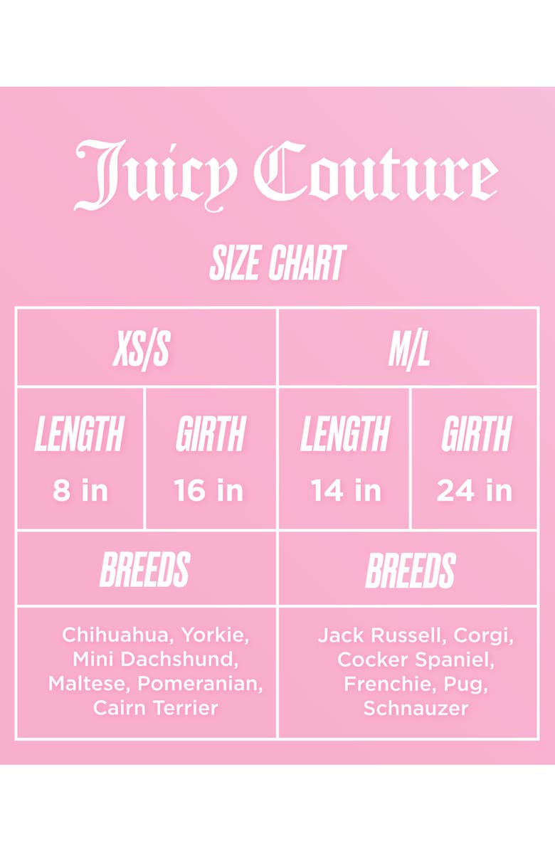 Juicy Couture Velour Dog Tracksuit, Alternate, color, Pink