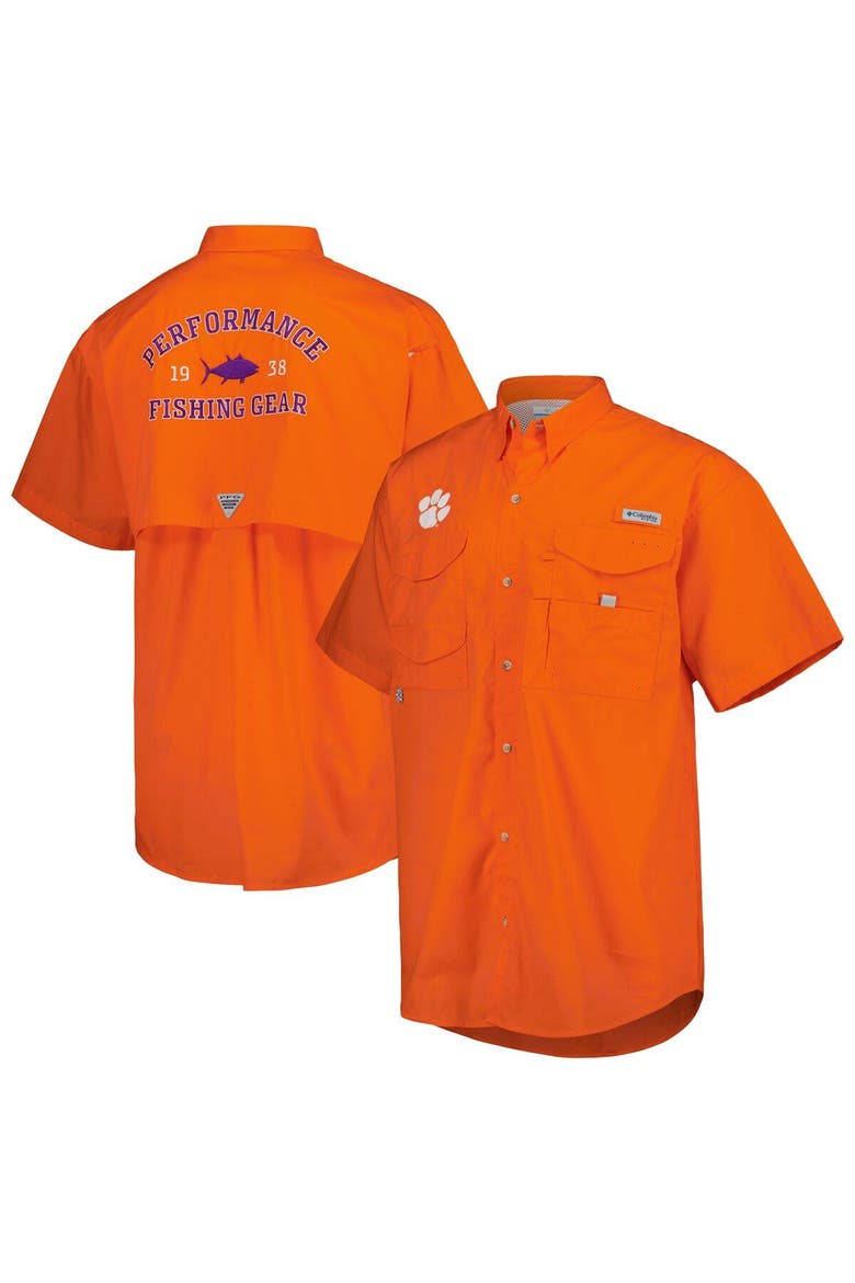Men's Columbia Orange Clemson Tigers Bonehead Button-Up Shirt, Main, color, Orange