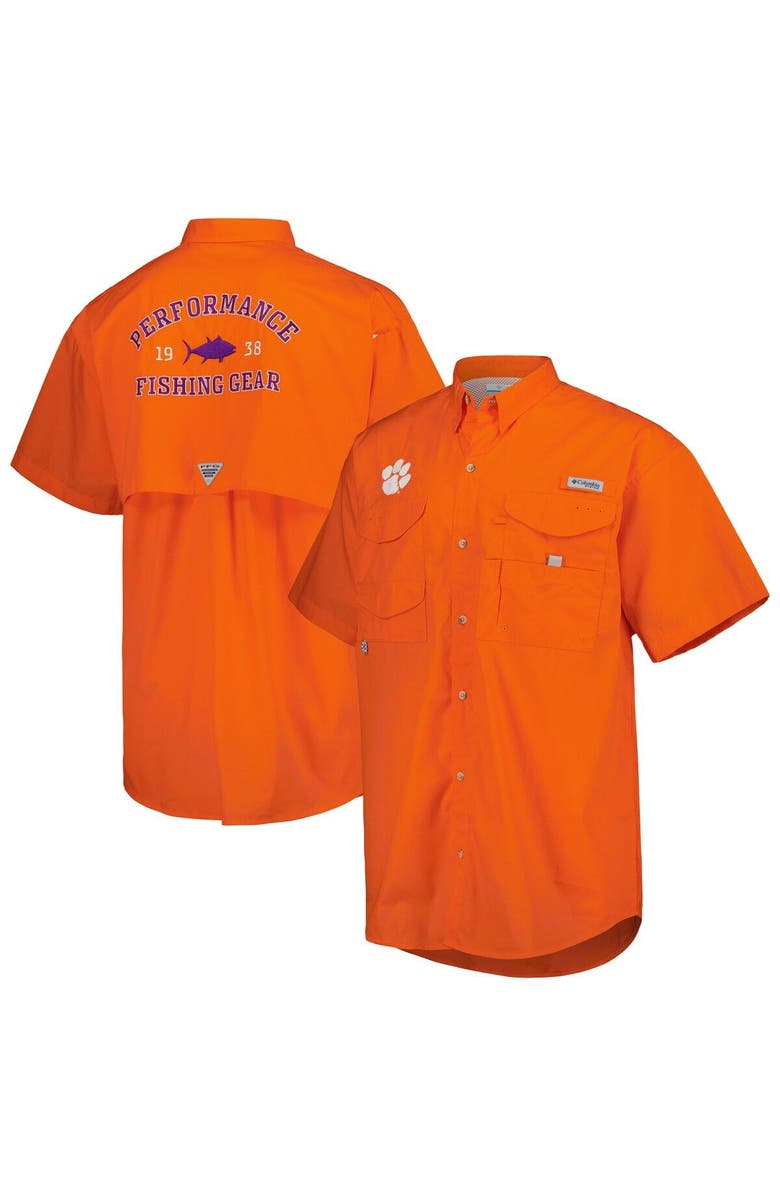 Columbia Men's Columbia Orange Clemson Tigers Bonehead Button-Up Shirt, Main, color, Orange