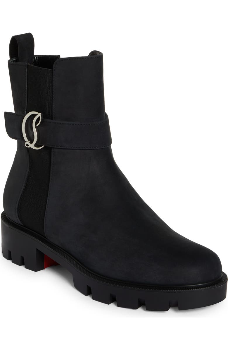 Christian Louboutin CL Logo Lug Sole Chelsea Boot, Main, color,