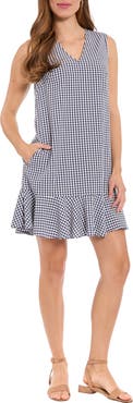 London Times Sleeveless Ruffle Hem Dress