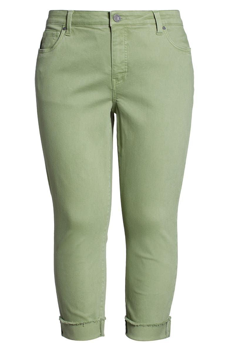 KUT from the Kloth Amy Frayed Crop Slim Straight Leg Jeans, Alternate, color,