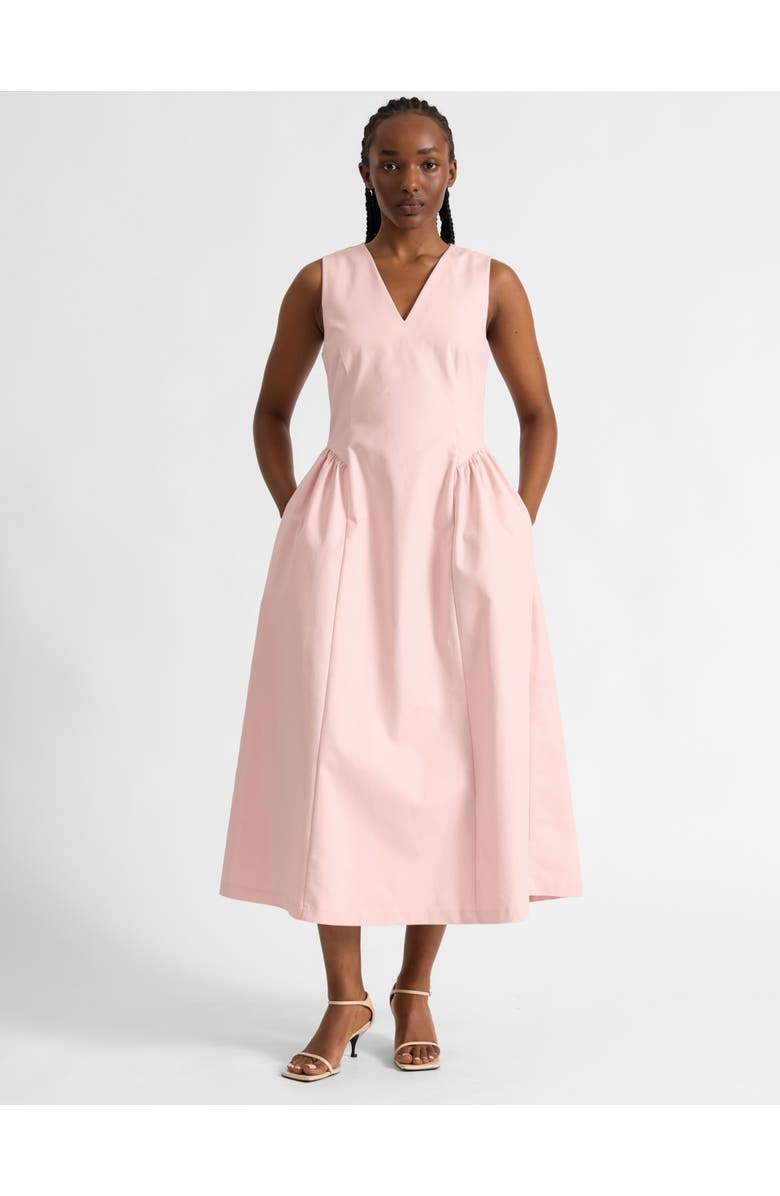 Albaray Cotton Sateen Gathered Side Dress, Main, color, Pink