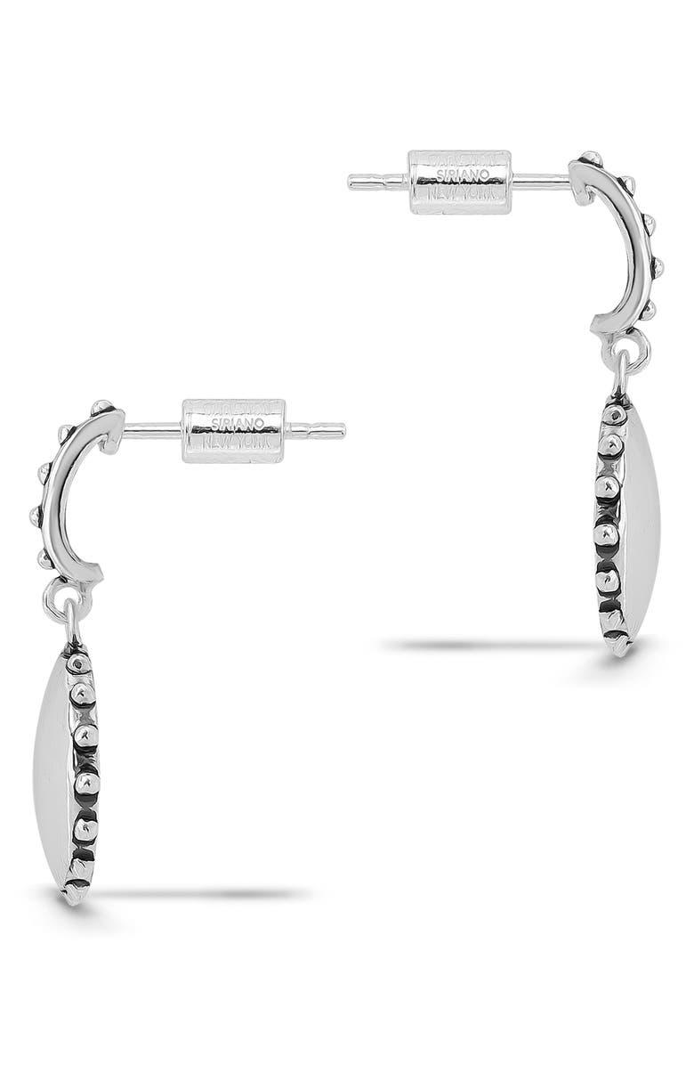 Christian Siriano New York Beaded Medal Drop Earrings, Alternate, color, Silver