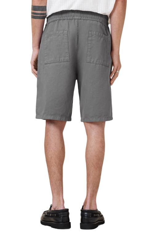 Allsaints Hanbury Relaxed Fit Drawstring Shorts In Pillar Grey