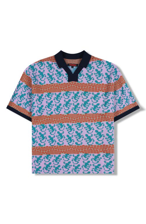 Pleasures Gecko Jacquard Regular Fit Polo Sweater