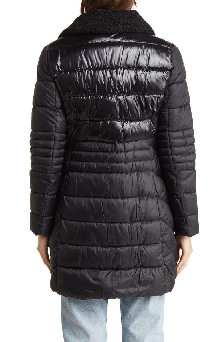 Andrew Marc Matte Shine Packable Collar Water-Resistant Puffer Jacket, Alternate, color, 