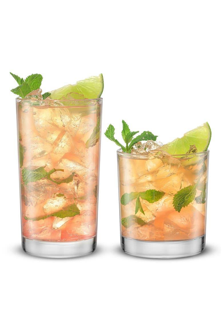 Alain Set of 8 DOF & Highball Glasses, Main, color, CLEAR