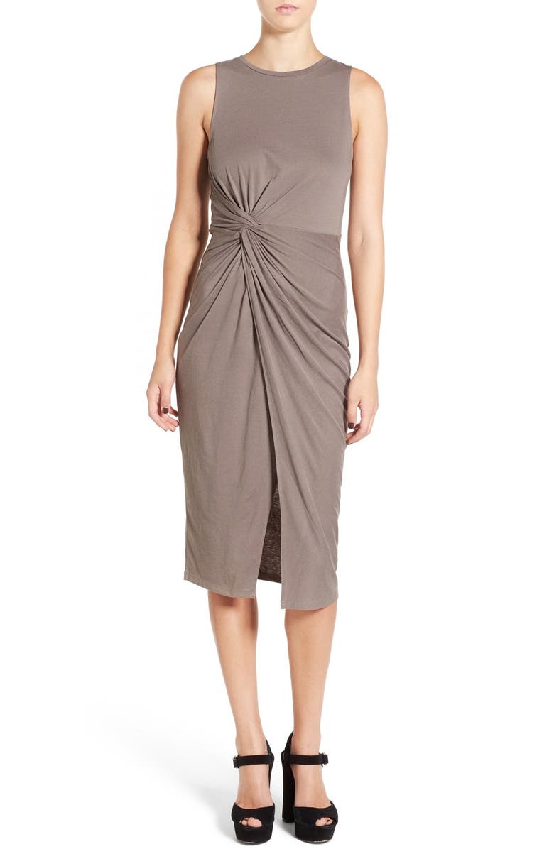 Leith Knot Detail Midi Dress, Main, color,