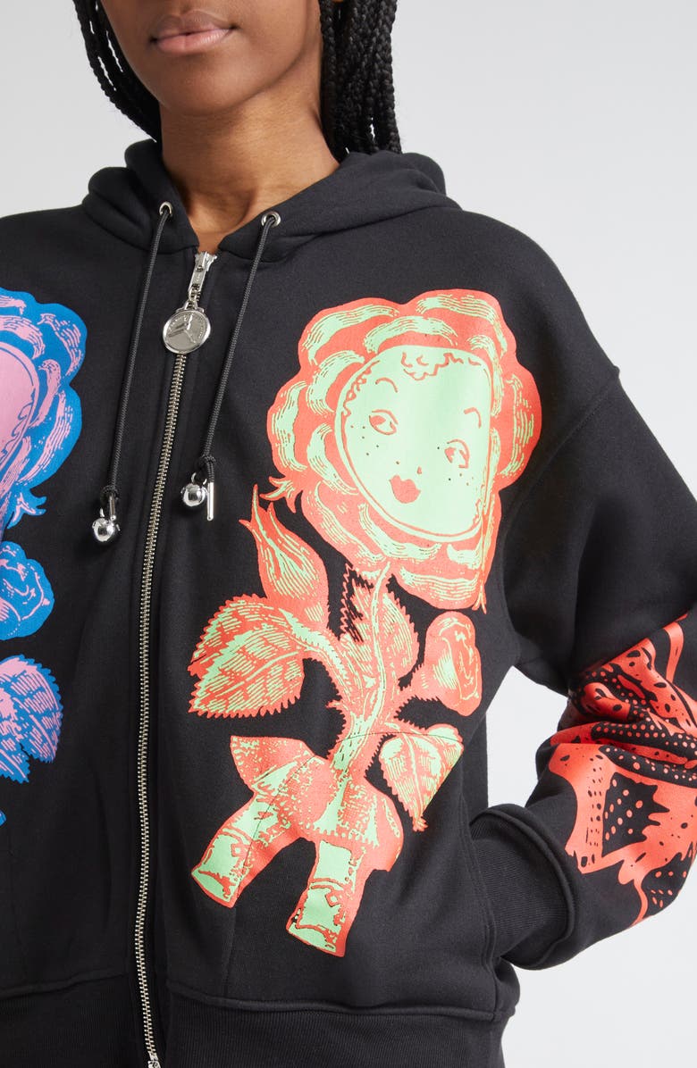 Chopova Lowena Double Rosebud Oversize Graphic Hoodie, Alternate, color, 
