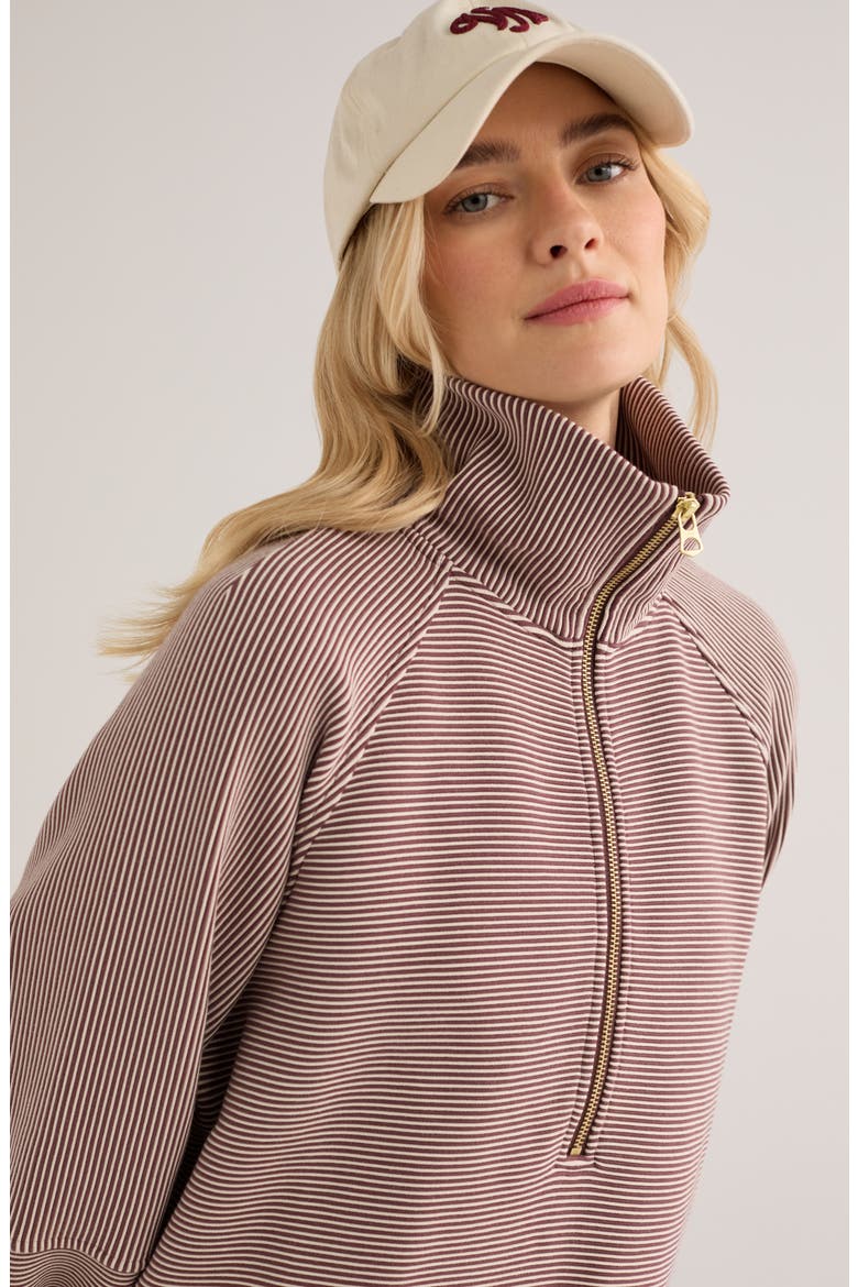 Milano Half-Zip Sweatshirt, Alternate, color, HUCKLEBERRY