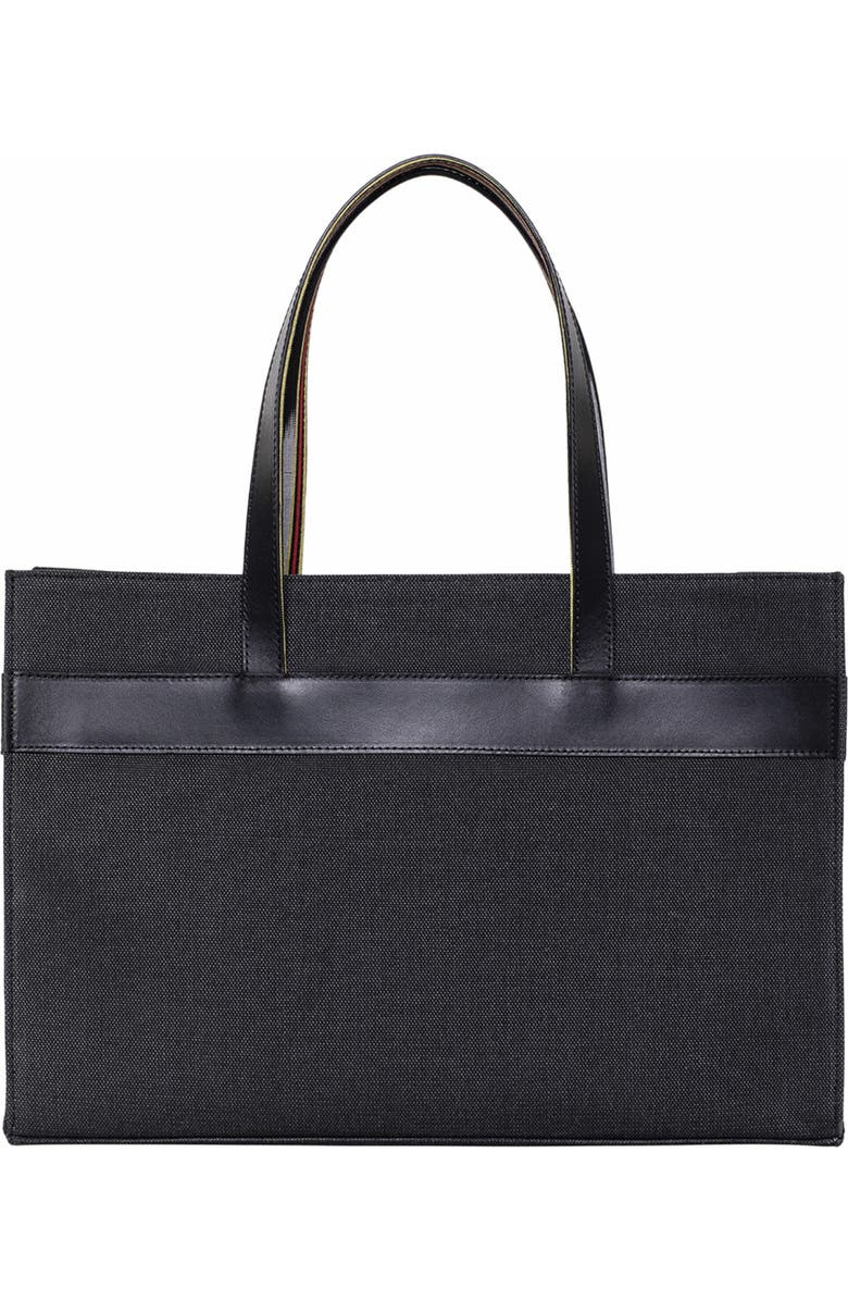 K'ai & Vrosi Leather & Canvas Tote Bag with Pockets, Alternate, color,