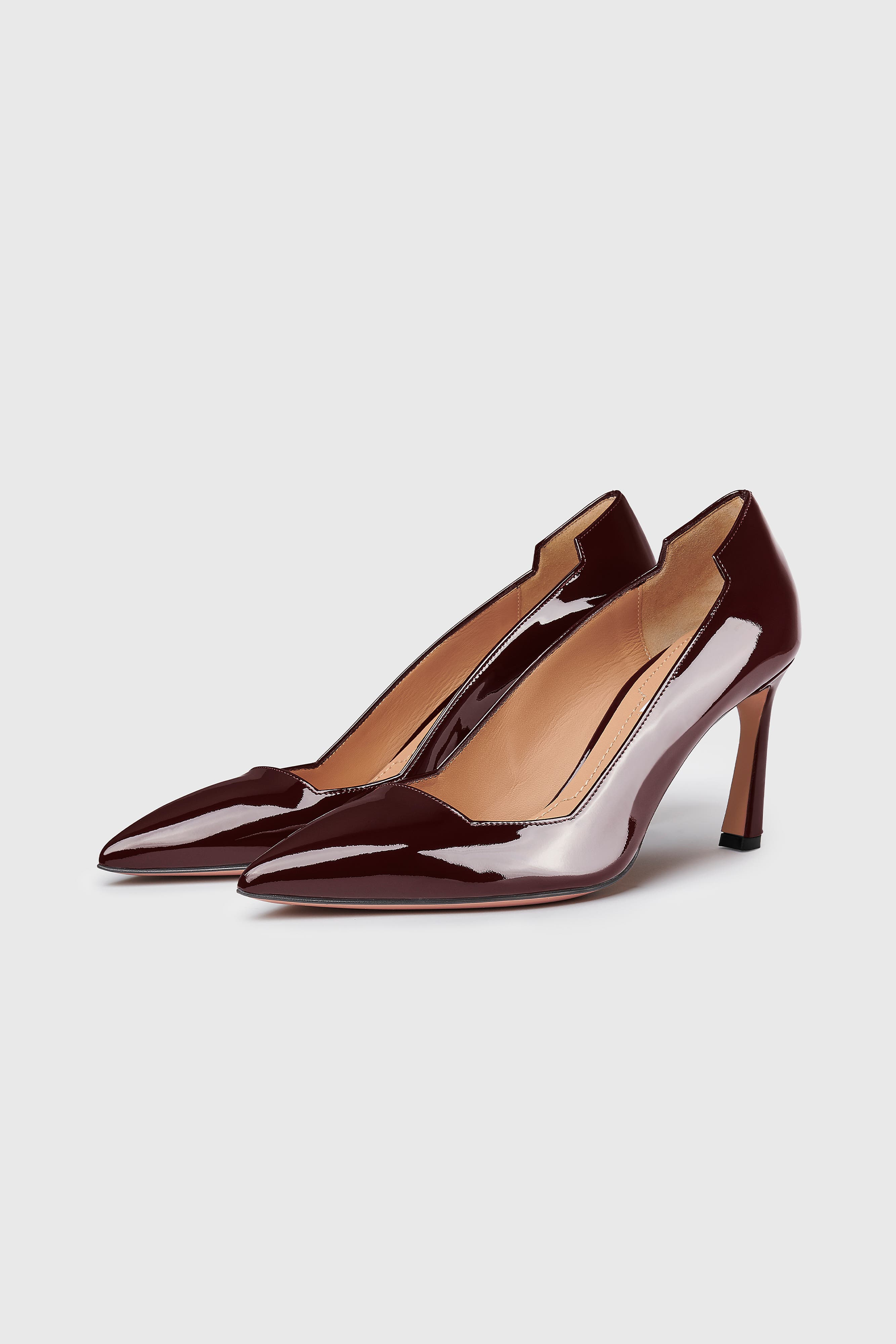 Savona Patent Leather Heels, Alternate, color, Purple