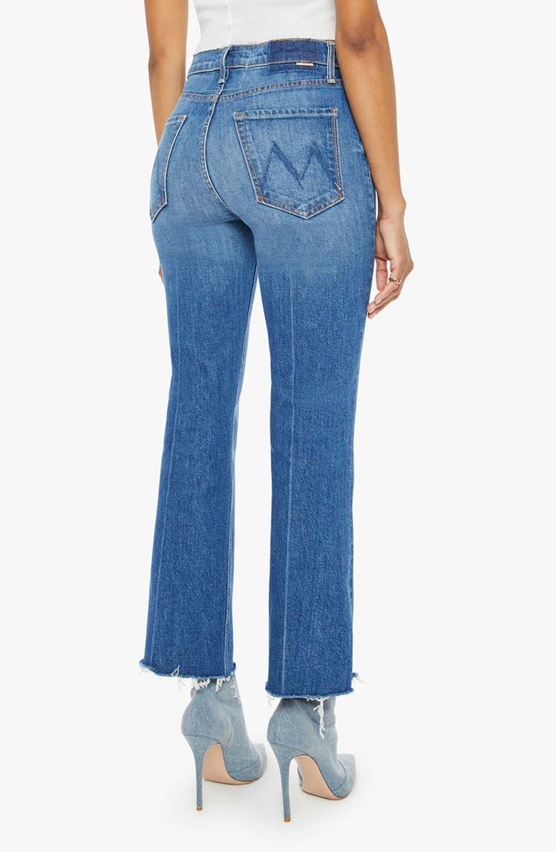 MOTHER The Tripper High Waist Ankle Fray Flare Jeans, Alternate, color,