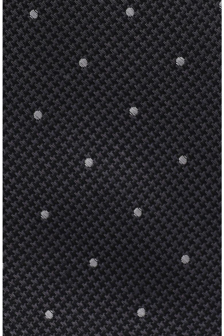 Dot Print Tie, Alternate, color, BLACK/ LIGHT. GREY