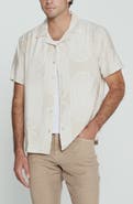 7 Diamonds Adrien Geometric Print Camp Shirt
