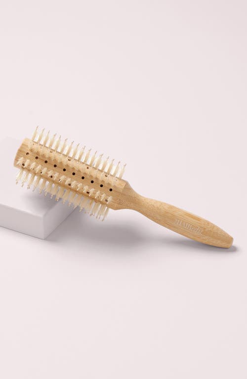 The Hair Edit Sleek Goddess Boar Bristle Bamboo Round Brush In Transparent