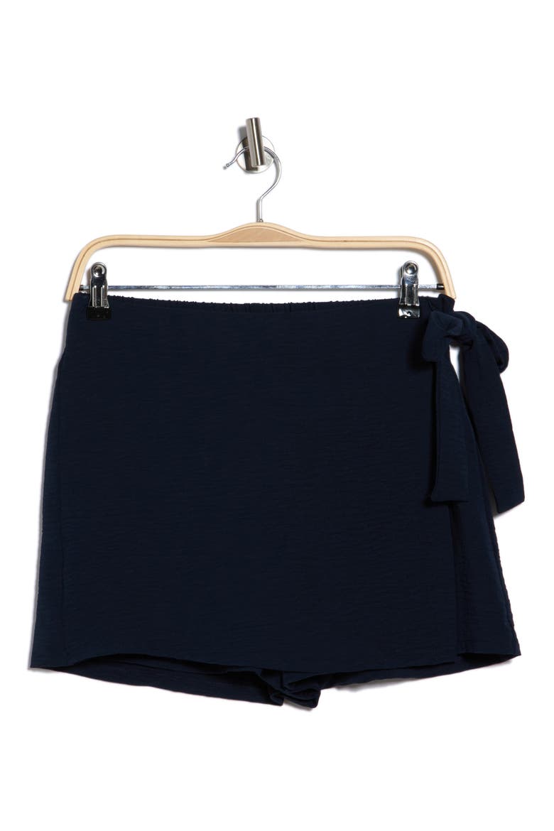 Airflow Wrap Tie Skort, Alternate, color, NAVY