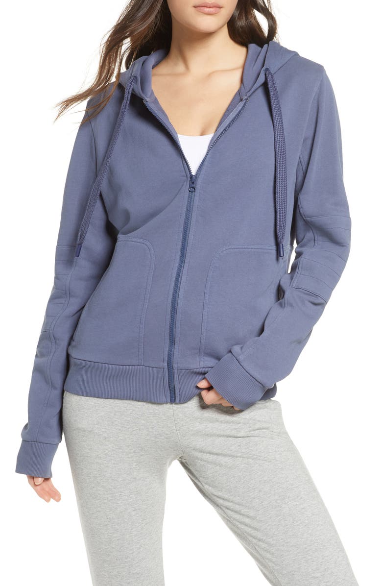 Zella Rudi Moto Zip Hoodie, Alternate, color,