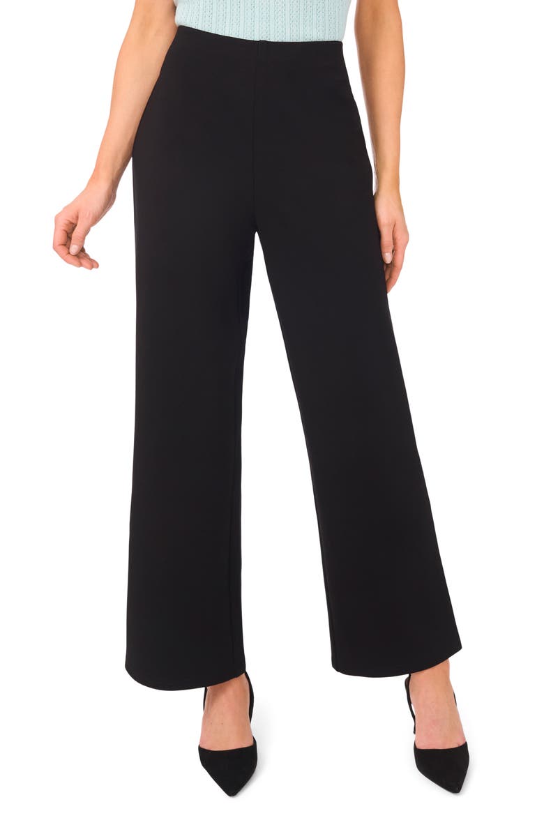 Halogen<sup>®</sup> Ponte Straight Leg Pants, Main, color, Rich Black