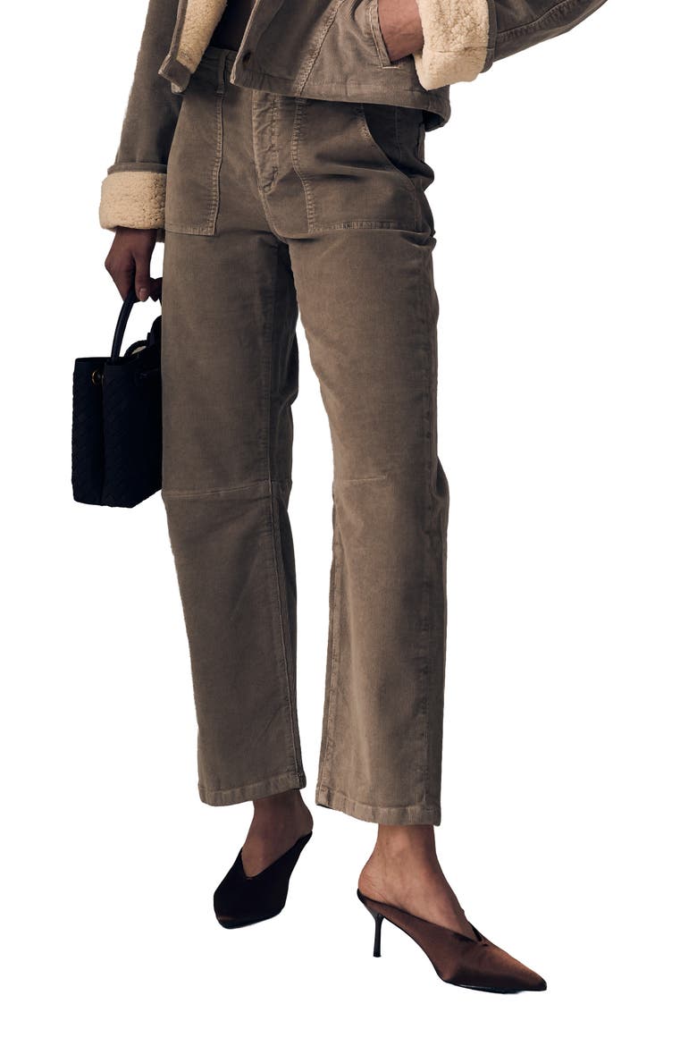 Utility Barrel Leg Corduroy Pants, Alternate, color, SOFT TAUPE