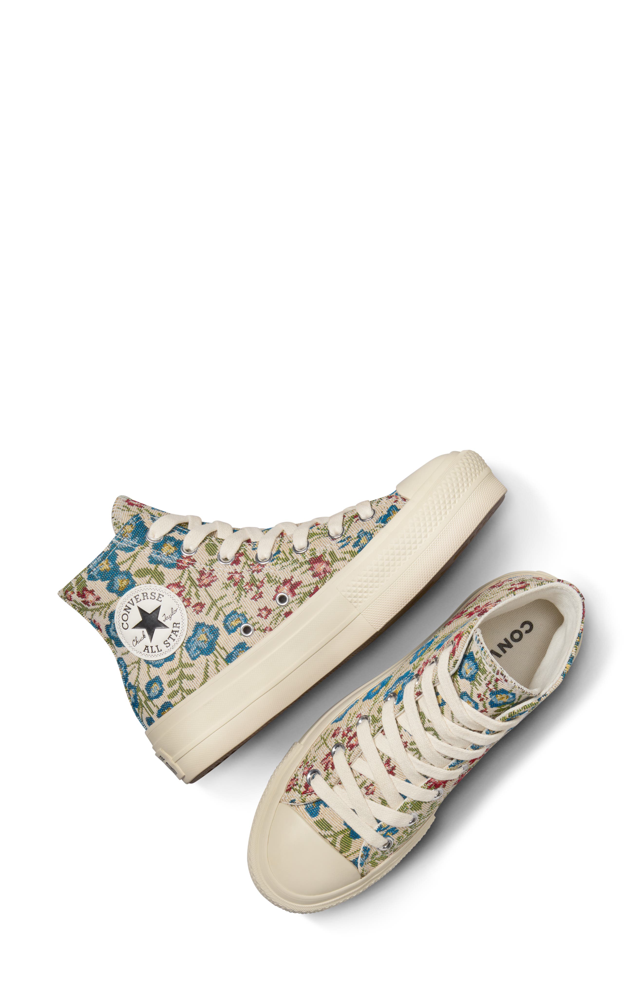 Converse Chuck Taylor<sup>®</sup> All Star<sup>®</sup> Lift High Top Platform Sneaker, Alternate, color, Egret/ Natural Ivory/ Black