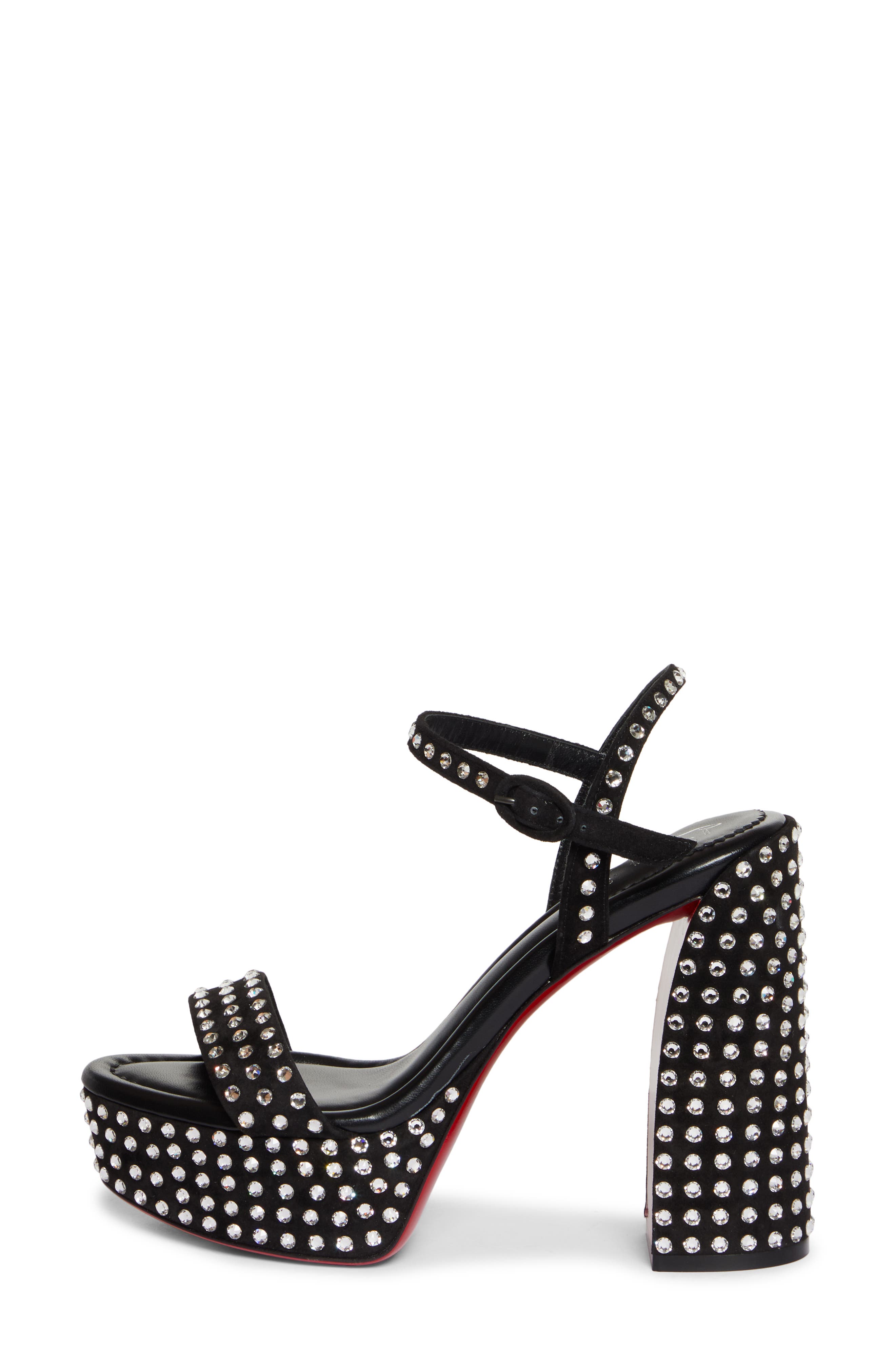 Christian Louboutin Movida Jane Quarter Strap Platform Sandal, Alternate, color, Black