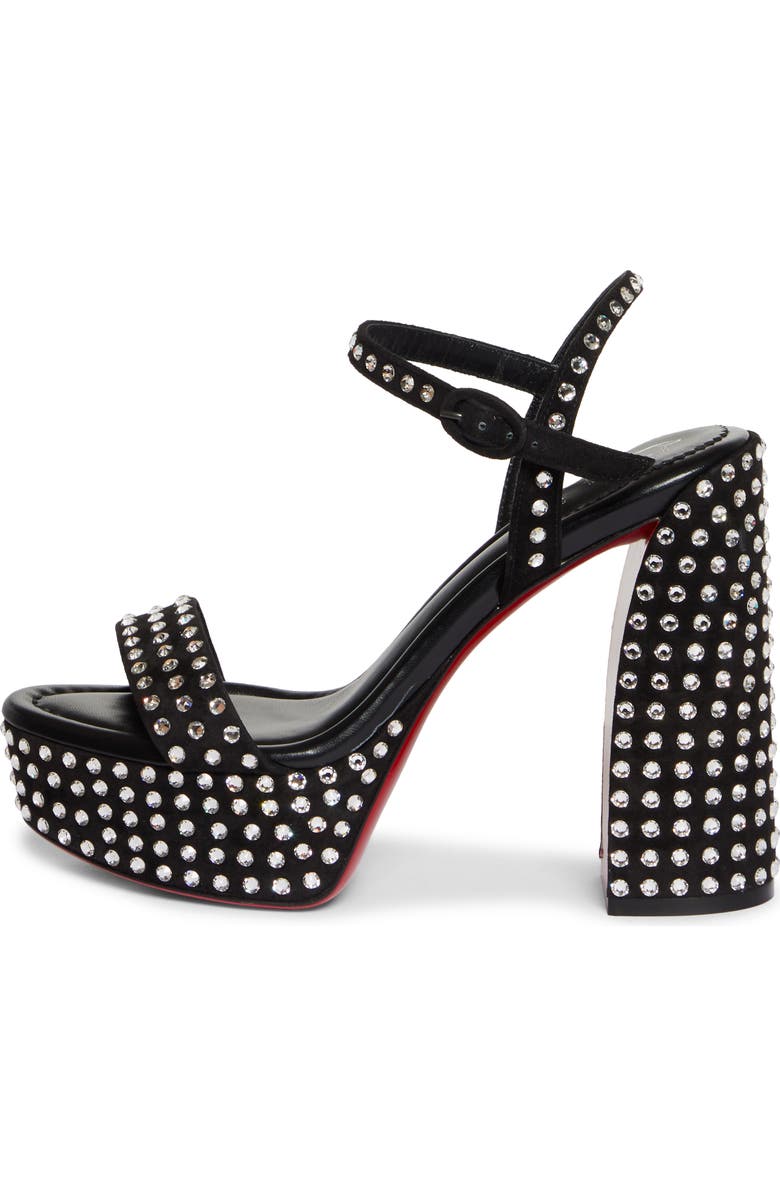 Christian Louboutin Movida Jane Quarter Strap Platform Sandal, Alternate, color, Black