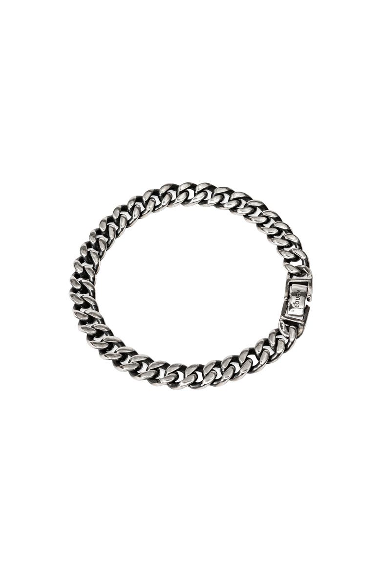 Cuban Chain Bracelet, Main, color, Silver