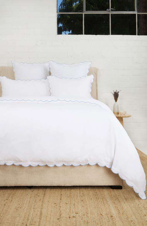 Pom Pom At Home Kelly Linen Duvet Cover In White