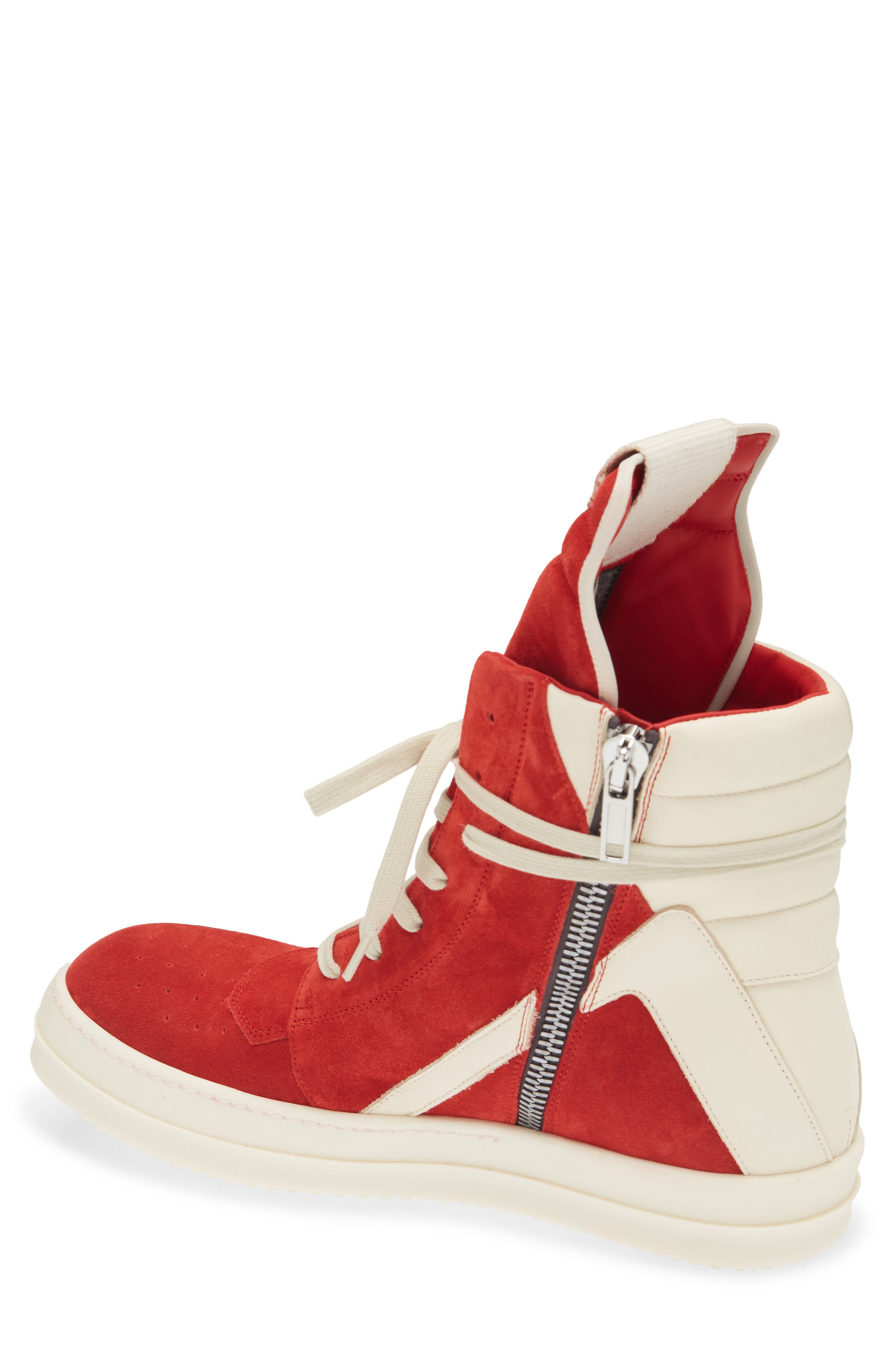 Rick Owens Geobasket High Top Sneaker, Alternate, color, Carnelian/ Milk/ Milk