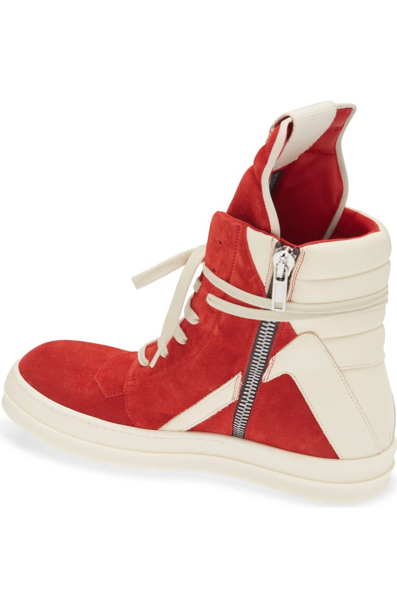 Rick Owens Geobasket High Top Sneaker, Alternate, color, Carnelian/ Milk/ Milk