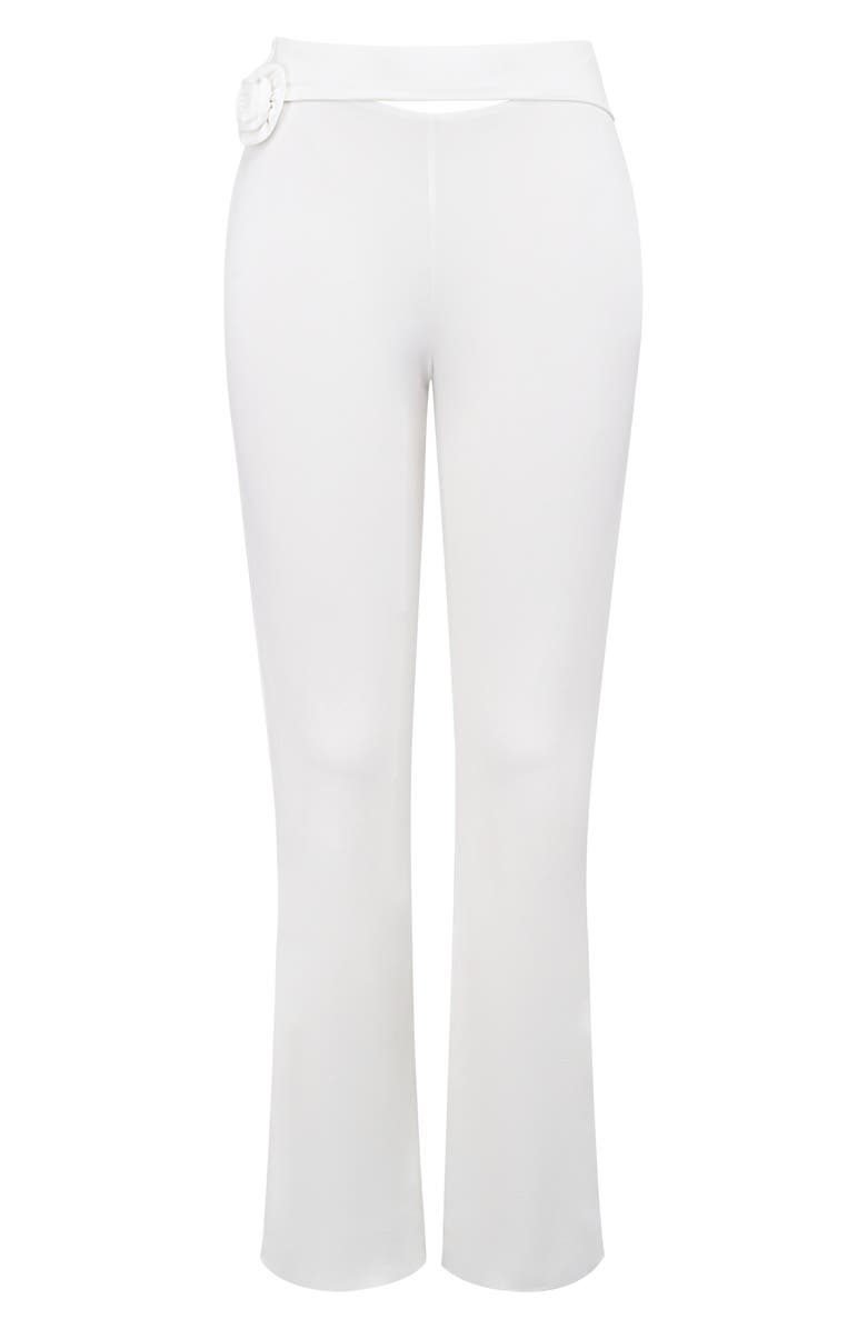 Mistress Rocks Floral Embellished Jersey Flare Pants, Alternate, color,