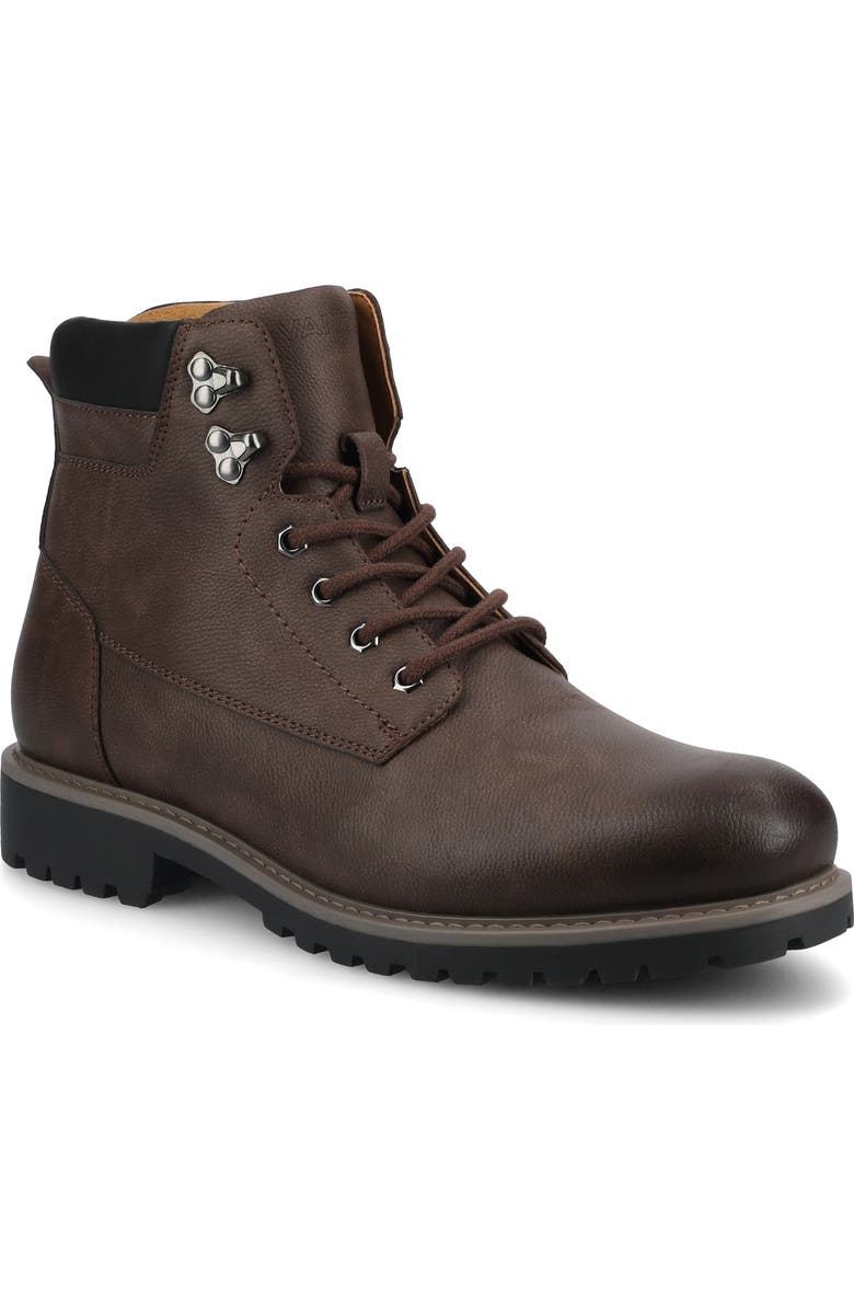 VANCE CO Rogue Lace-Up Boot, Main, color, Mahogany