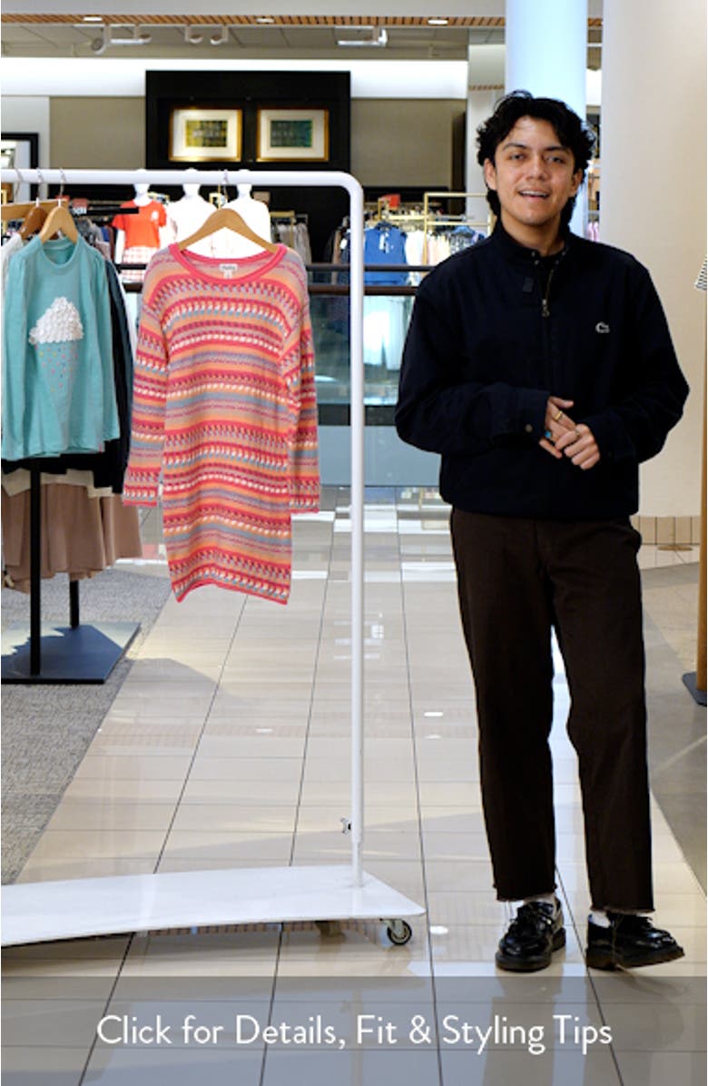 Kids' Sunset Stripe Sweater Dress, sales video thumbnail