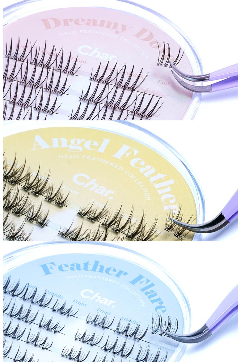 Natural Bundle of Halo Feathered Collection Pre-Glued 5 to 10 Days Wear Lashes, Alternate, color, Black