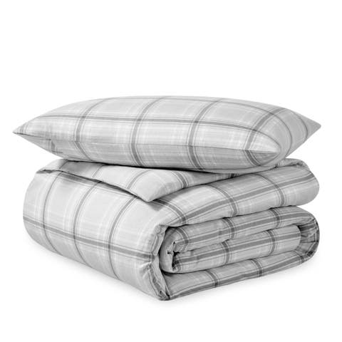 100% Cotton Flannel Duvet Cover & Sham Set