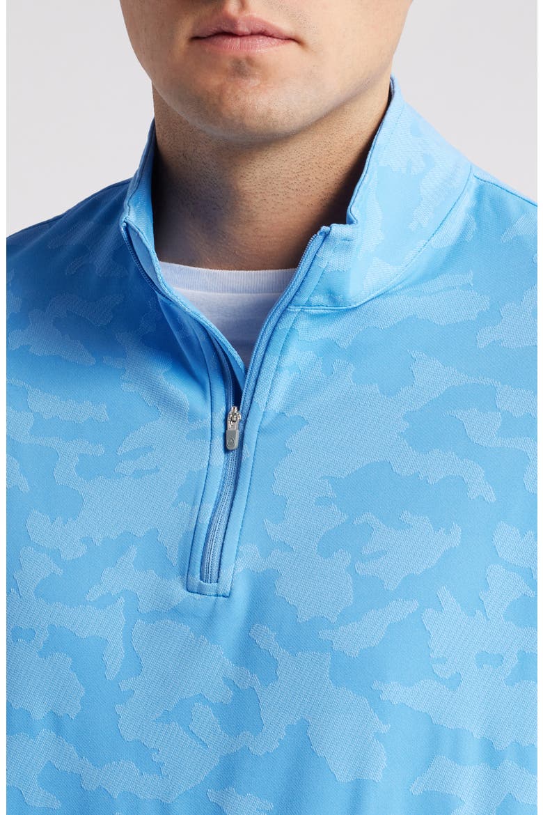 Perth Camo Performance Quarter Zip Pullover, Alternate, color, LIBERTY BLUE