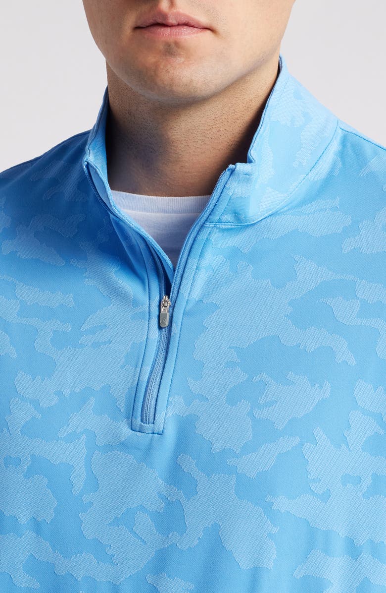 Peter Millar Perth Camo Performance Quarter Zip Pullover, Alternate, color, 