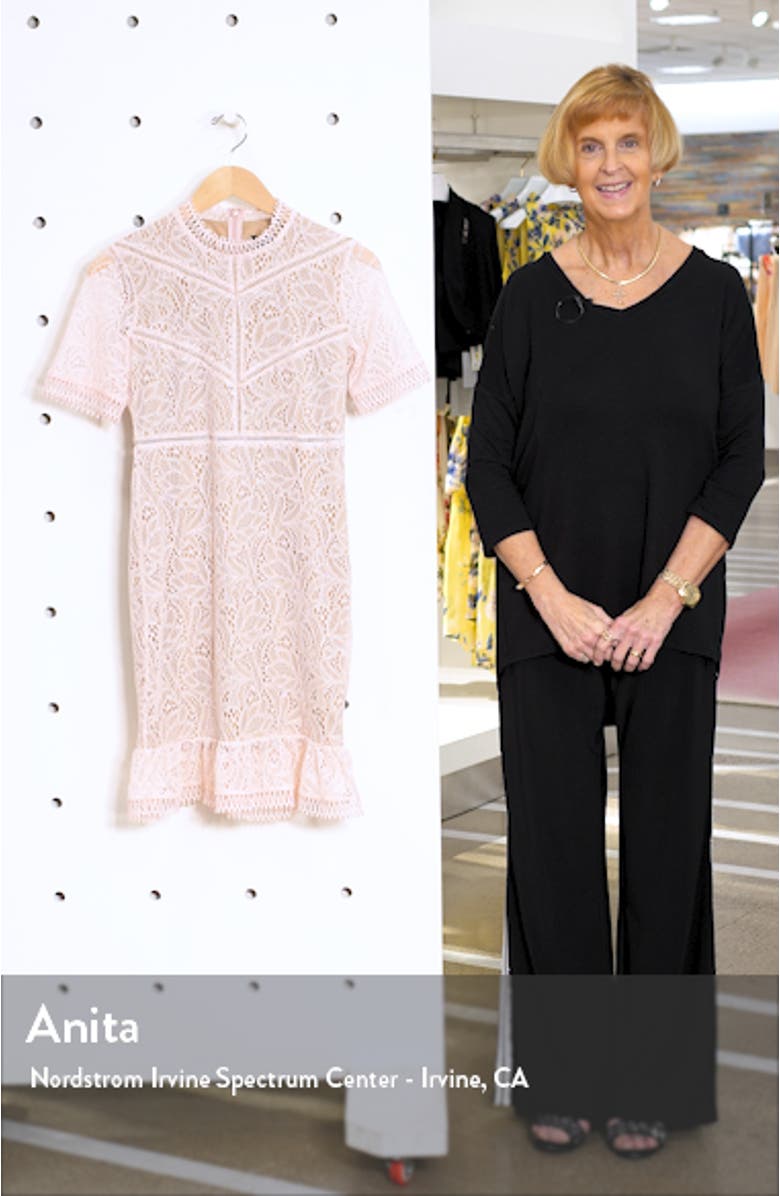 Theodora Lace Sheath Minidress, sales video thumbnail
