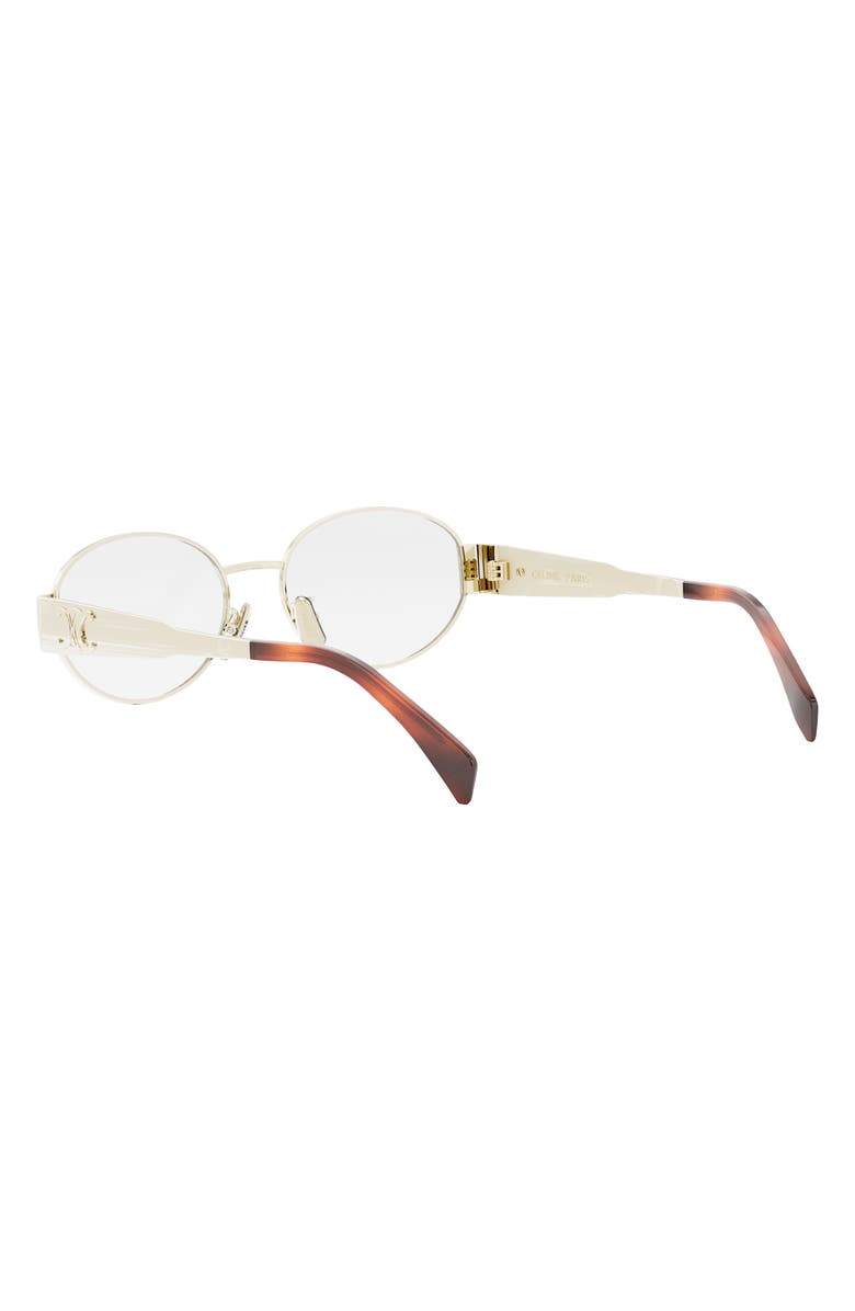 CELINE Triomphe 53mm Oval Optical Glasses, Alternate, color, 