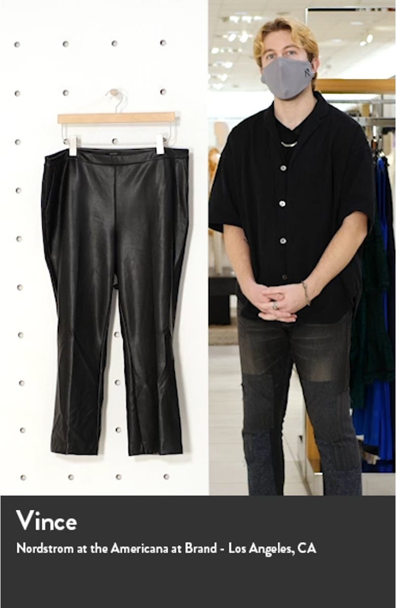 Crop Straight Leg Faux Leather Pants, sales video thumbnail