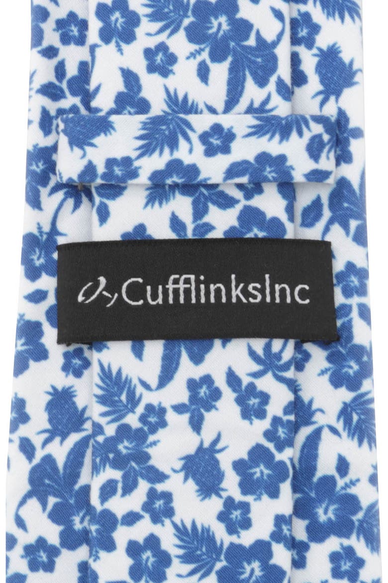 Tropical Cotton Tie, Alternate, color, BLUE