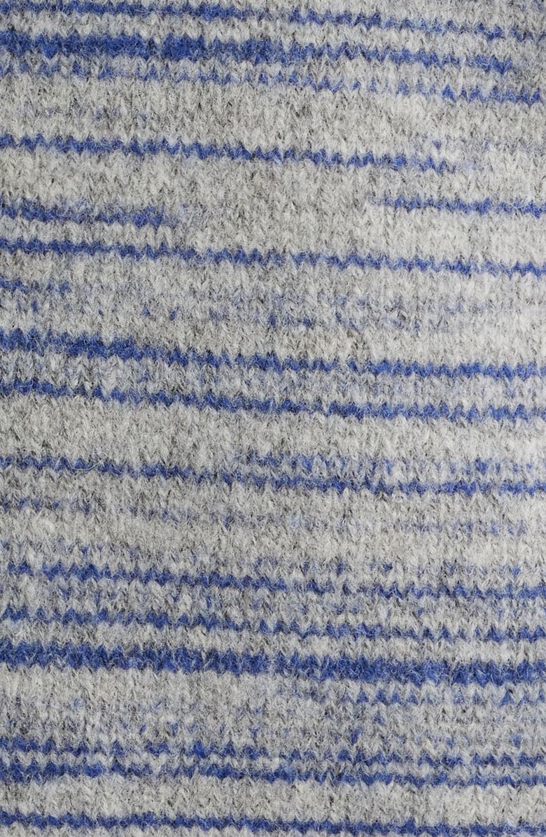 Wax London Alpha Space Dye Quarter Zip Polo Sweater, Alternate, color, Grey / Blue