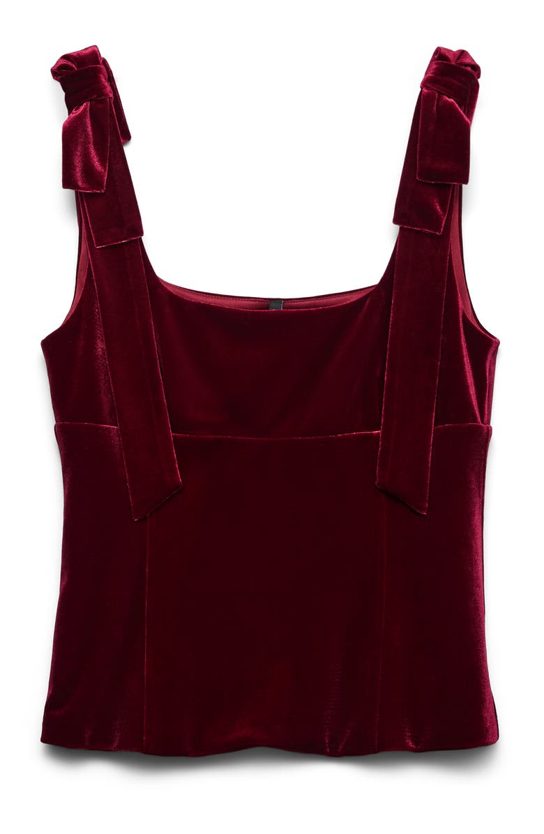 VERO MODA Vida Tie Strap Velvet Top, Alternate, color, Rumba Red