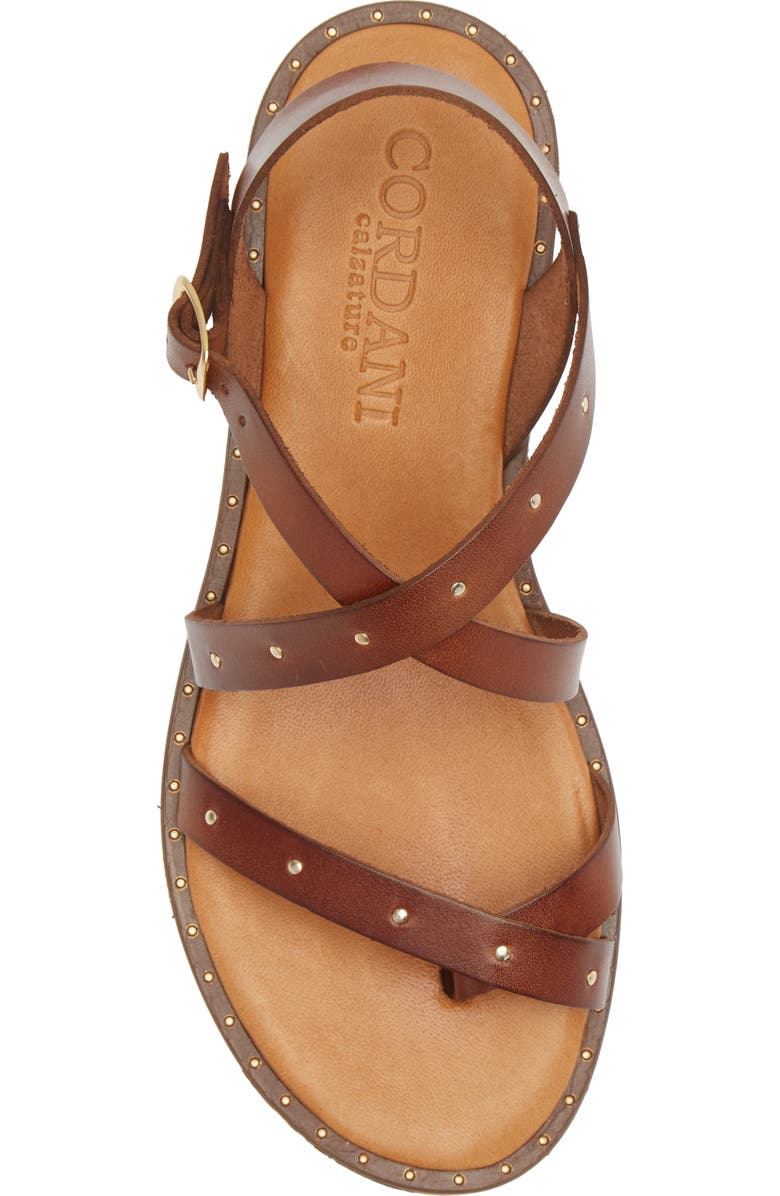 Cordani Florine Strappy Sandal, Alternate, color, Cognac Leather