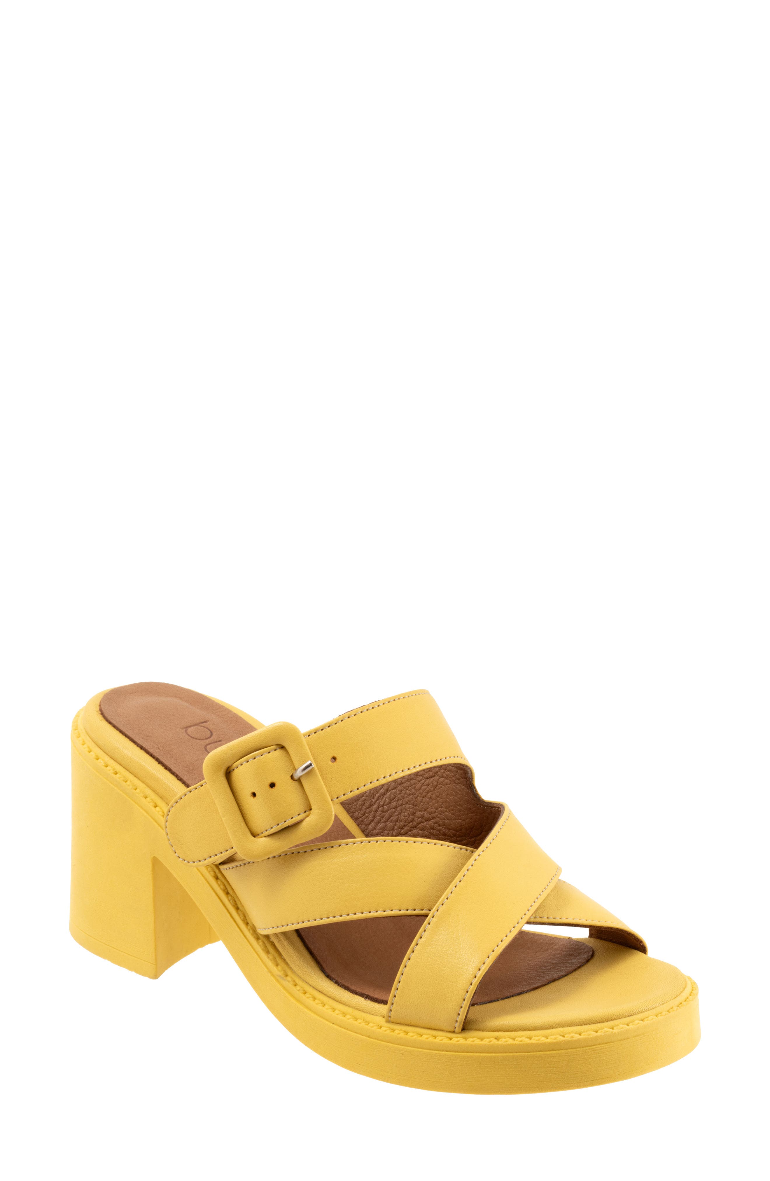 Milan Platform Slide Sandal, Main, color, YELLOW