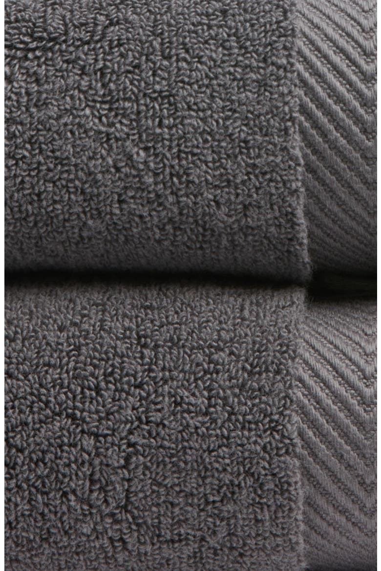 Set of Two Organic Hydrocotton Hand Towels, Alternate, color, GREY ONYX