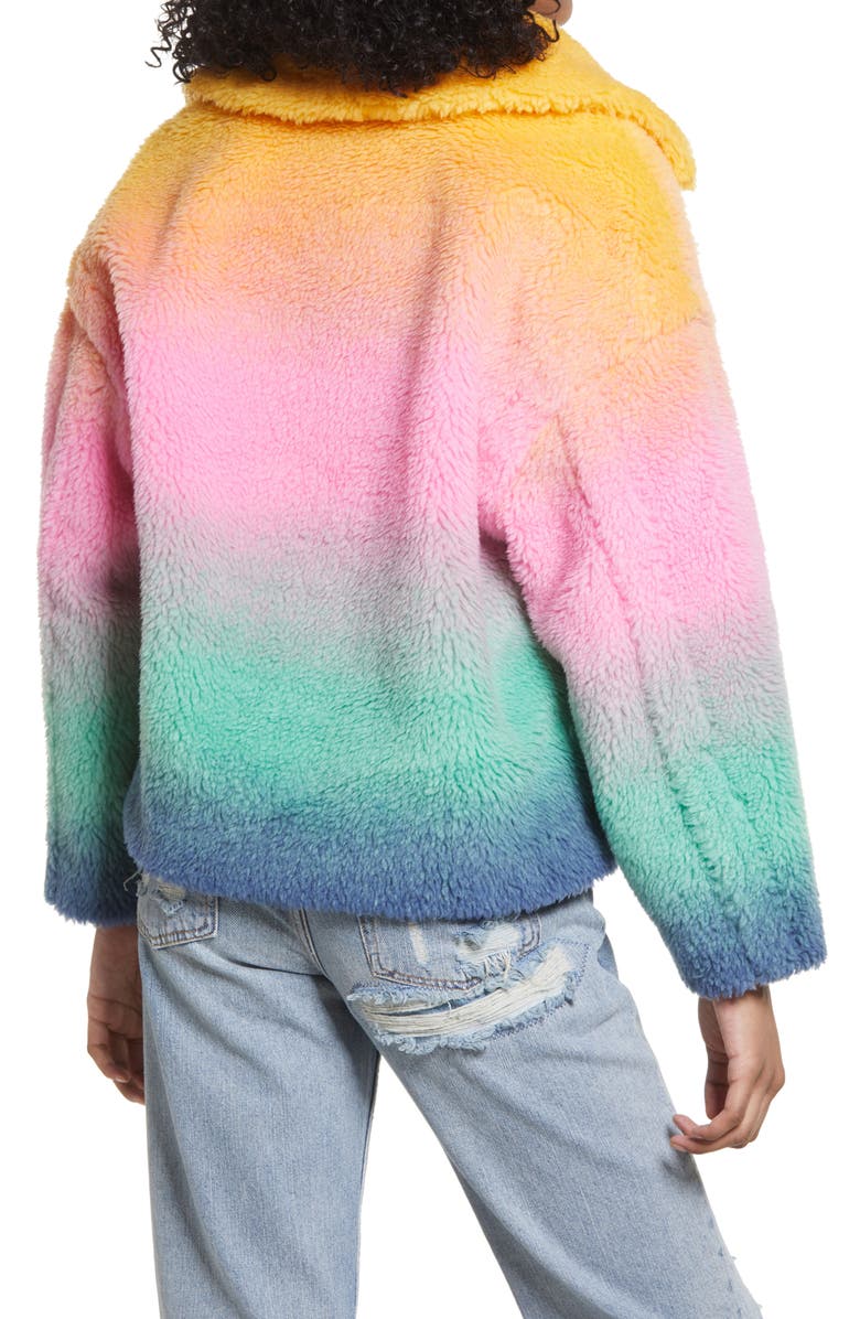 BLANKNYC Ombré Faux Fur Teddy Coat, Alternate, color,