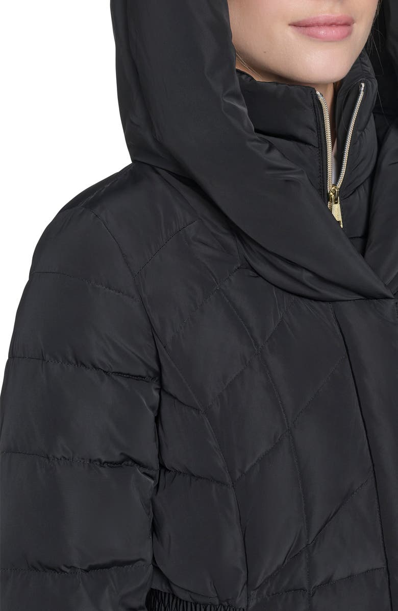Cole Haan Down Insulated Water Resistant Taffeta Coat, Alternate, color, Black